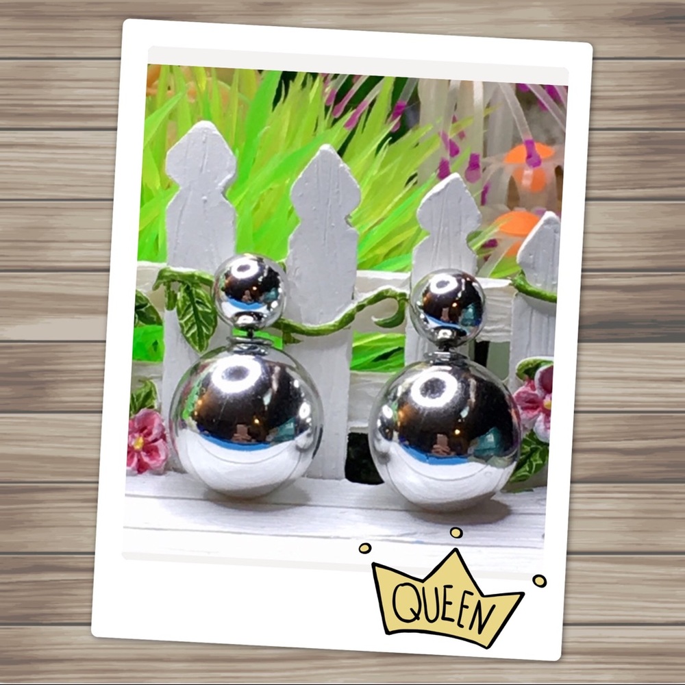 Silver Candy Double Stud Earrings